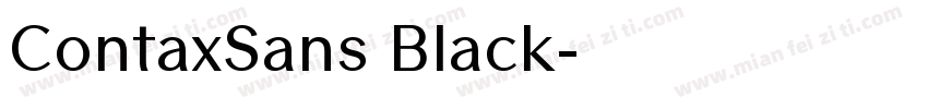 ContaxSans Black字体转换